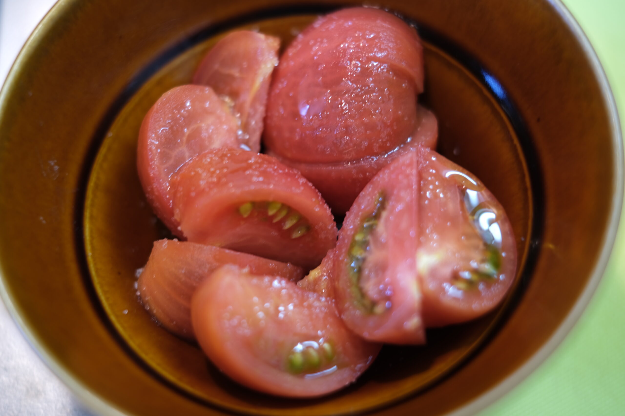 味付けしたフルーツトマトの画像